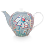 Pip Studio Flower Festival Large 1.6L Teapot - Light Blue