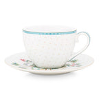 Pip Studio Jolie Dots Cup & Saucer - White & Gold