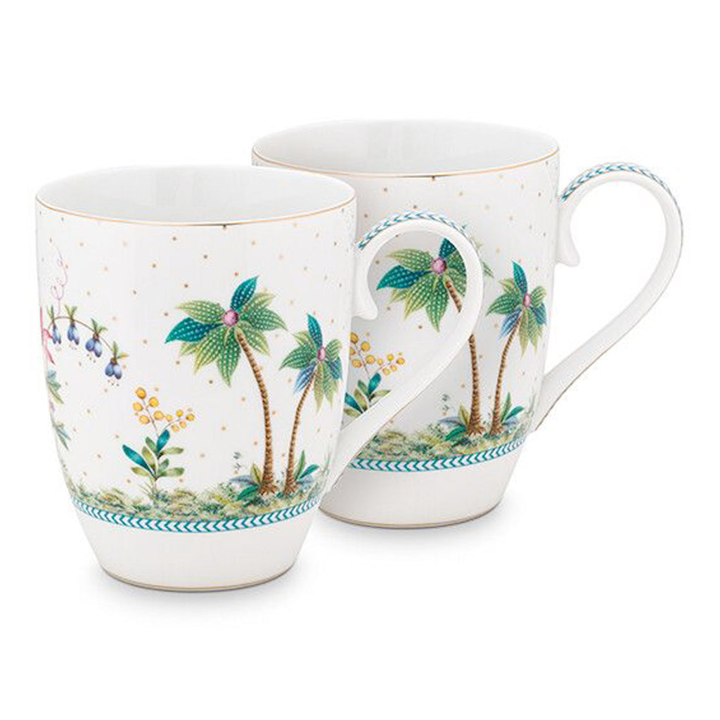 Pip Studio Jolie Dots Set of 2 Mugs - White & Gold