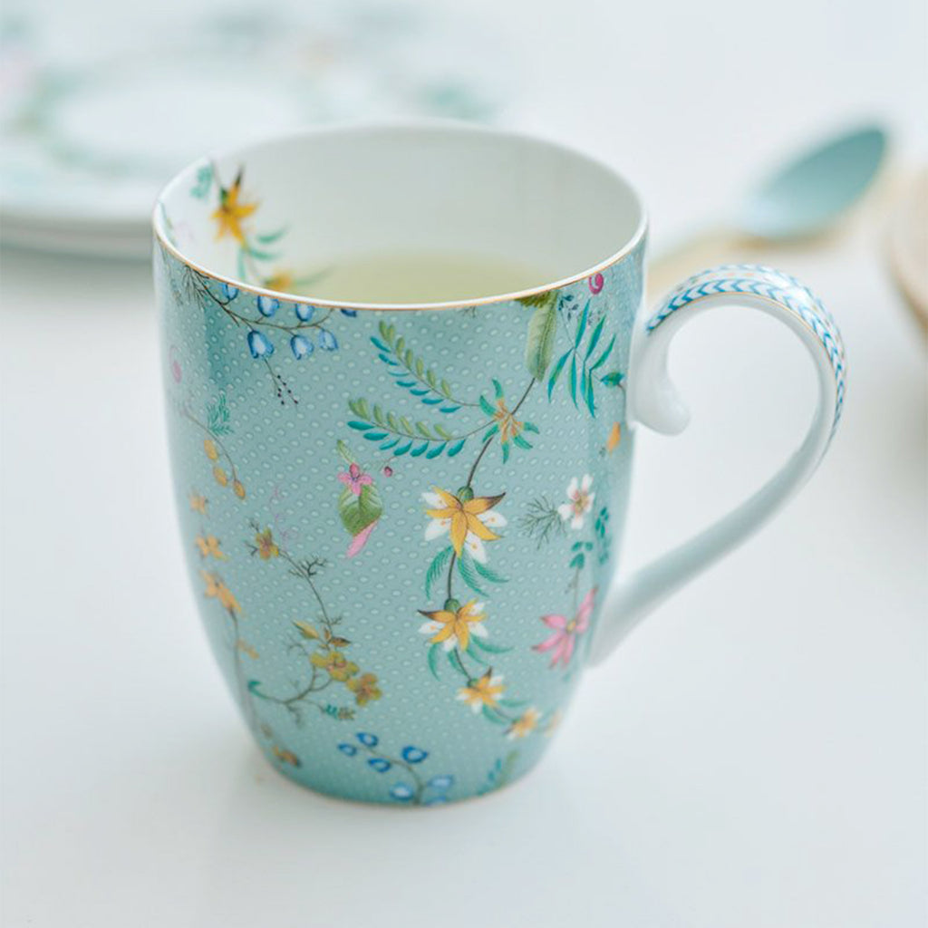 Pip Studio Jolie Flowers Set of 2 Mugs - Blue