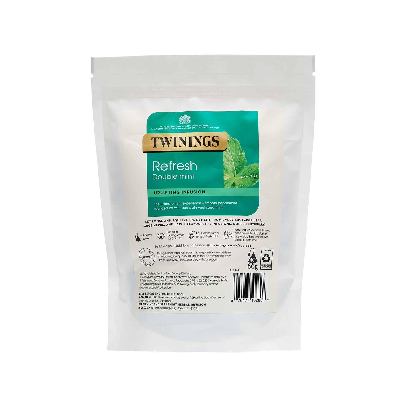 Refresh Double Mint - 40 Loose Pyramid Tea Bags