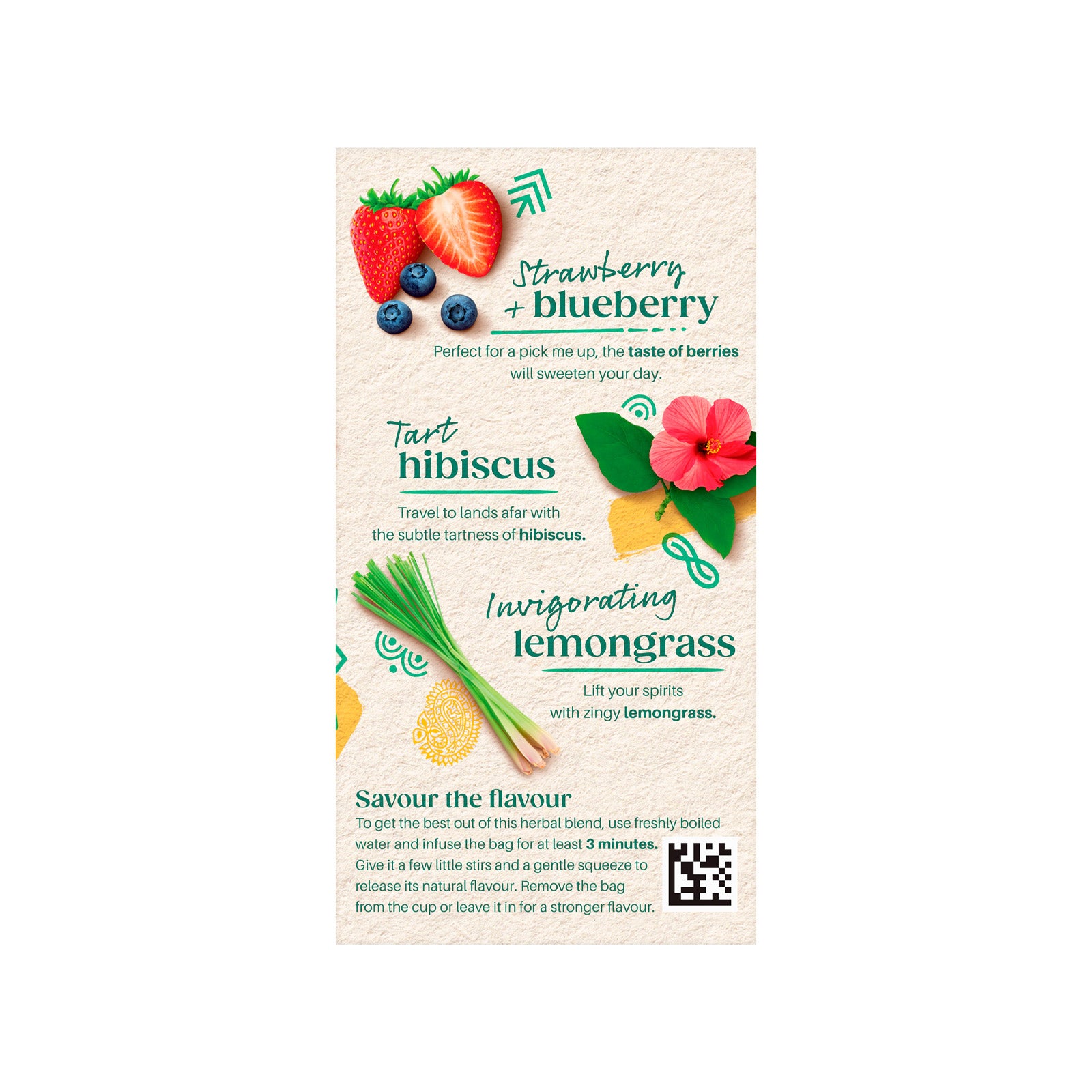 Soulful Blends Little Lift Tea Strawberry & Hibiscus 20 Envelopes