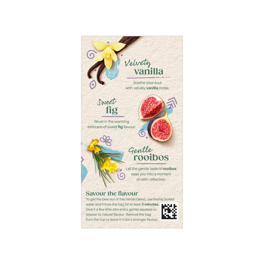 Twinings 18-Count Calm Adaptogens, Fig & Vanilla Herbal Tea Bags - 6/Case