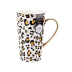 The English Tableware Company Looking Wild Set of 2 Mugs - Leopard & Zebra