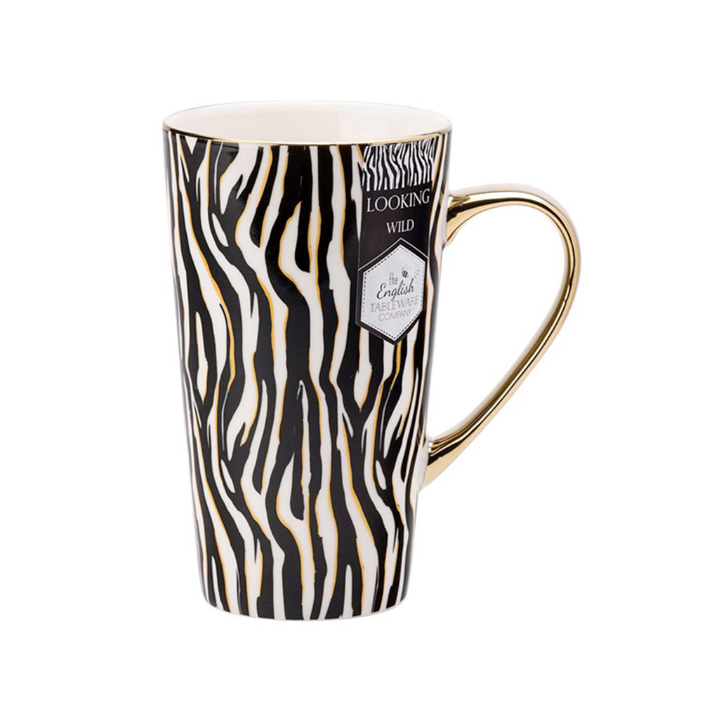 The English Tableware Company Looking Wild Set of 2 Mugs - Leopard & Zebra