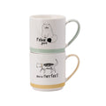 The English Tableware Company Playful Pets Stacking Mugs - Cats