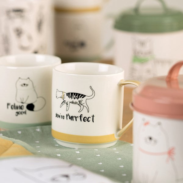 The English Tableware Company Playful Pets Stacking Mugs - Cats