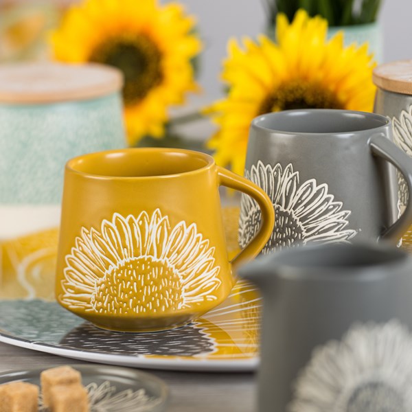 The English Tableware Company Artisan Flower Mug - Grey